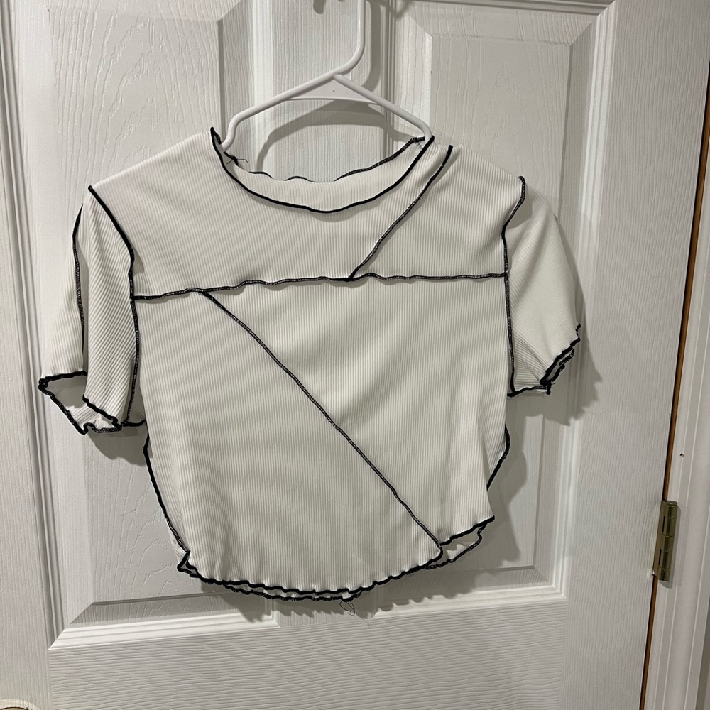 shein size large white baby doll tee